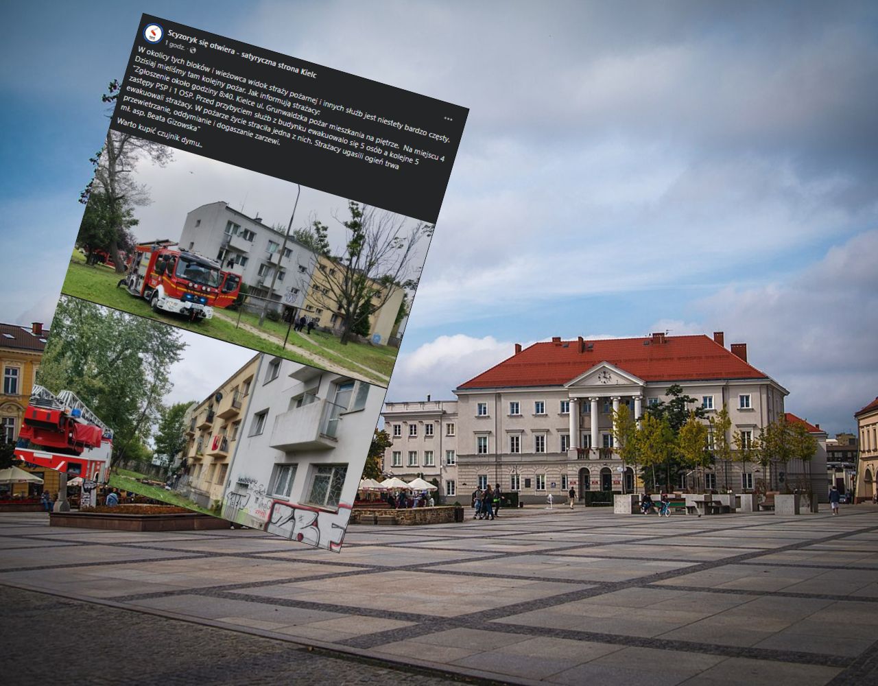 Tragiczny pożar w Kielcach. Nie żyje 41-latek