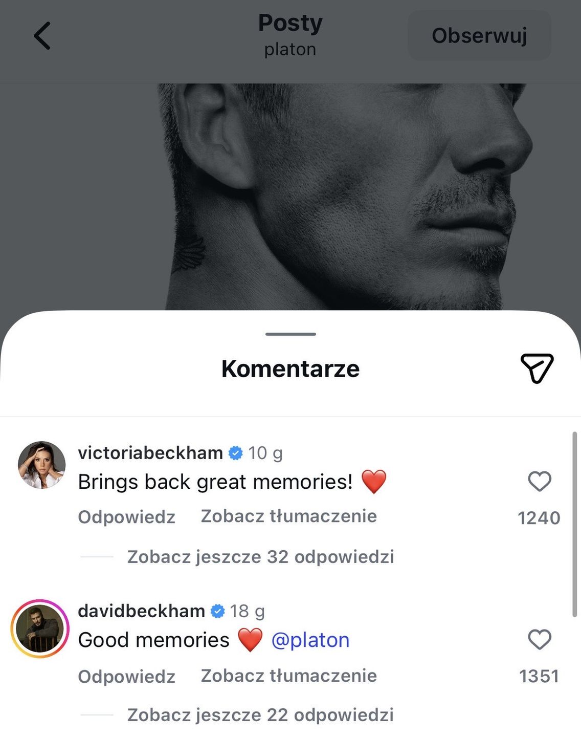 Komentarze Davida i Victorii 