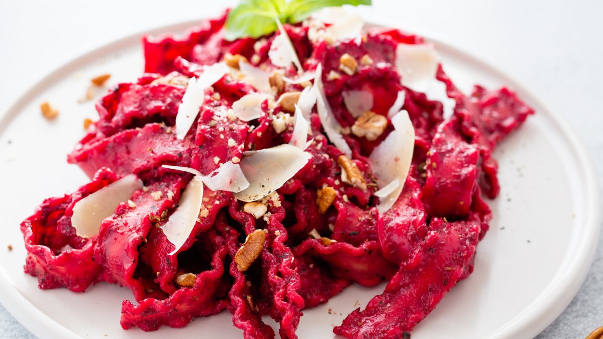 Makaron z owocami - Pyszności