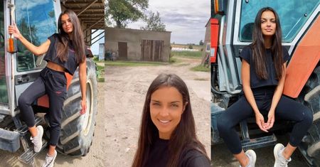 Pozująca dumnie na traktorze Klaudia El Dursi uspokaja: "NIE MAM ASPIRACJI DO BYCIA ROLNIKIEM" (FOTO)