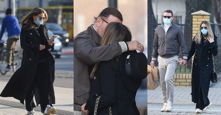 Małgorzata Rozenek w welurowym dresie OBŚCISKUJE SIĘ z Radosławem Majdanem na środku ulicy (ZDJĘCIA)