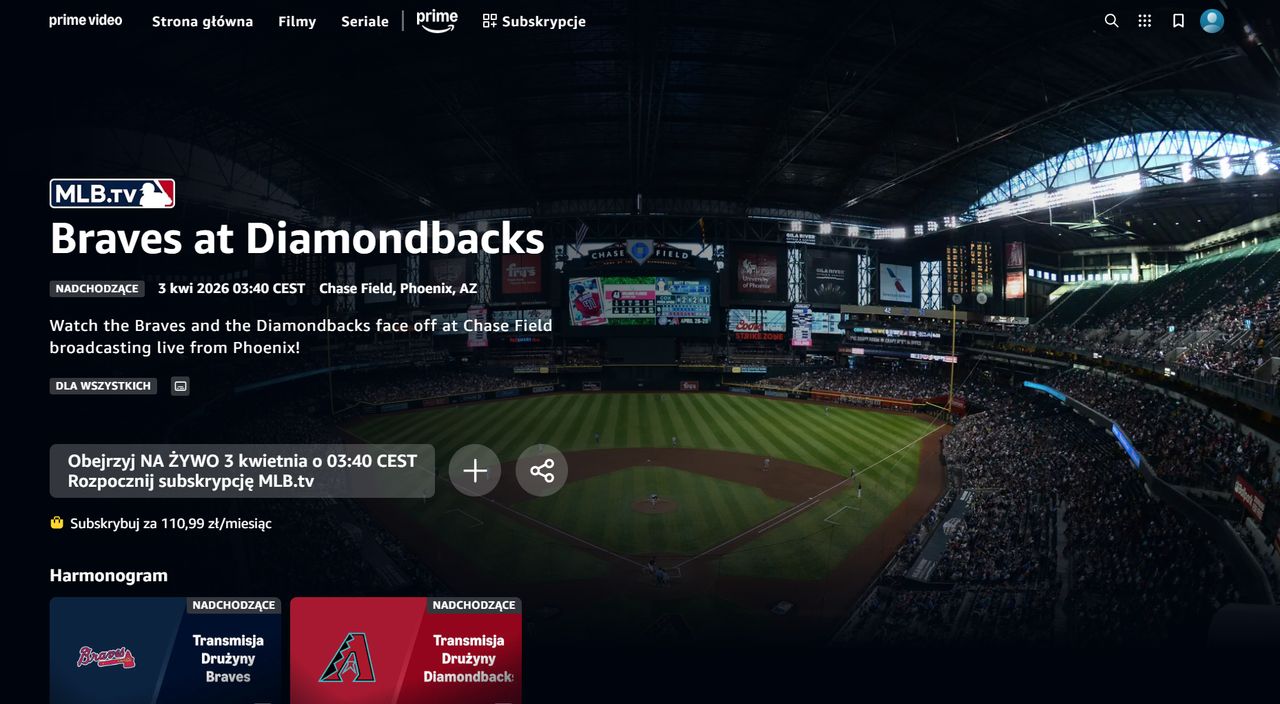 Prime Video od Amazona z nową subskrypcją sportową w Polsce