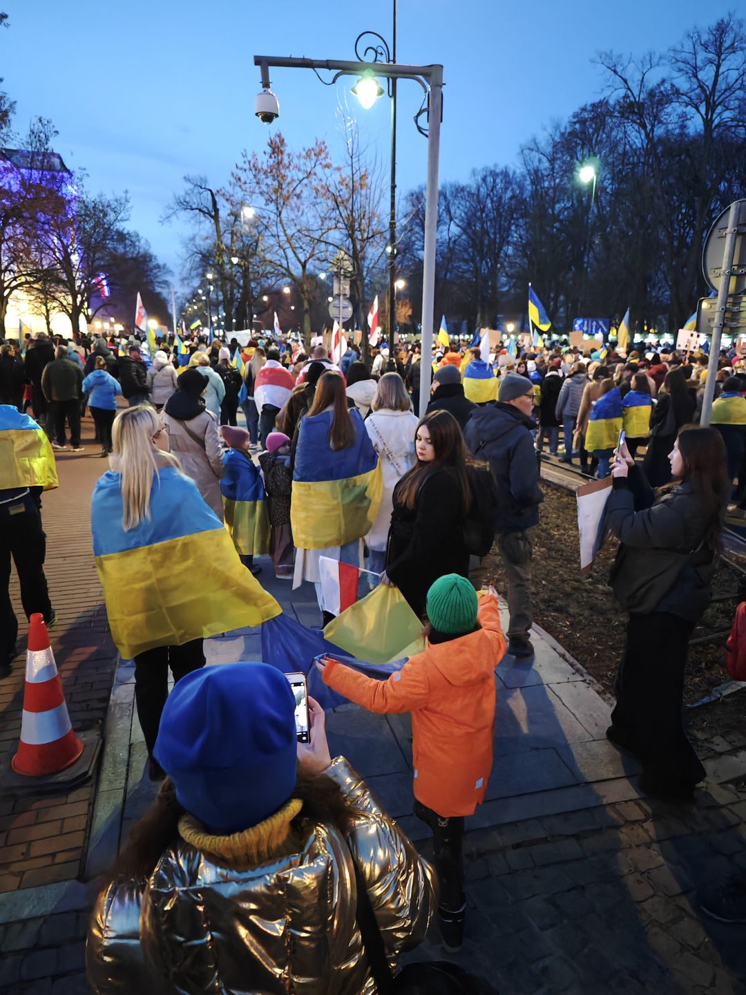 Protest przed ambasadą Rosji.