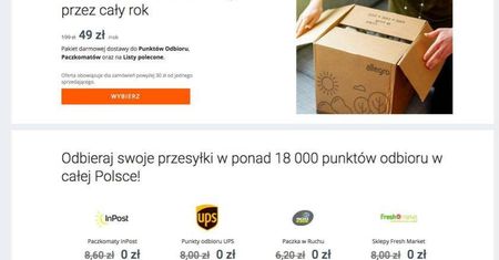 Allegro Smart – darmowe przesyłki przez rok za 49 zł!