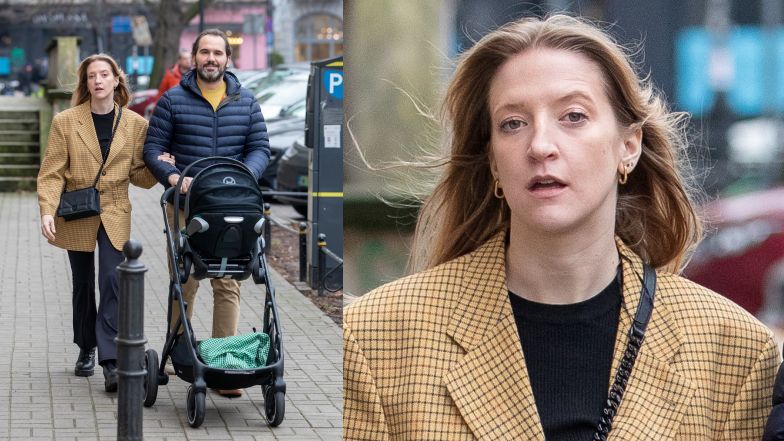 Lara Gessler i Piotr Szeląg spacerują po Warszawie
