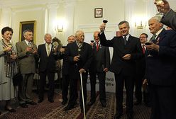 Eustachy Rylski i inni ludzie kultury z medalami Gloria Artis