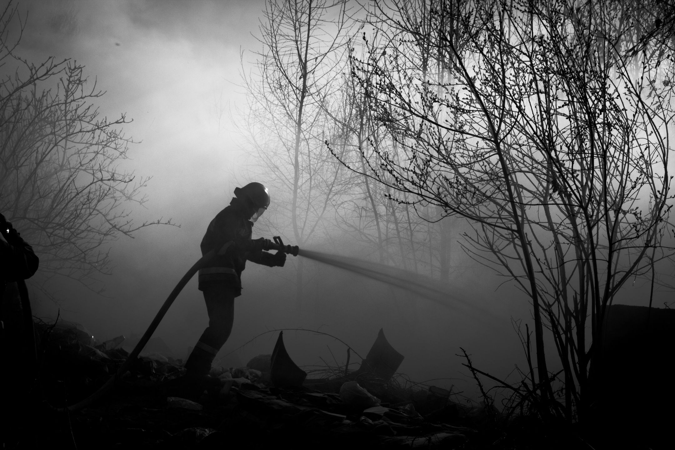 pożar straż pożarna gaszenie las strażak 