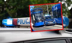 Chciała wyprzedzić tramwaj. Sparaliżowała ruch w centrum Krakowa