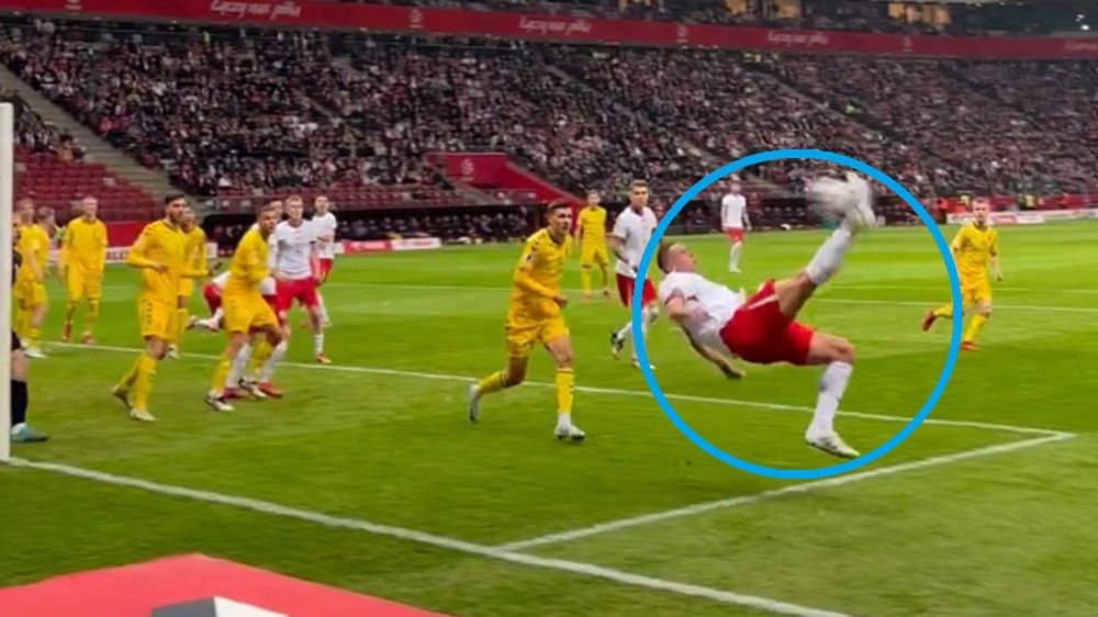 Twitter / TVP Sport / Jakub Piotrowski mógł zdobyć pięknego gola