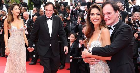 Quentin Tarantino obściskuje młodszą o 20 LAT żonę na gali otwarcia festiwalu w Cannes