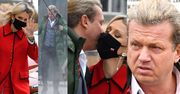 Jarosław Jakimowicz całuje Magdalenę Ogórek w maseczkę z polską flagą (ZDJĘCIA)