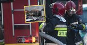 Ogromny pożar bloków w Ząbkach. Strażacy walczą z ogniem