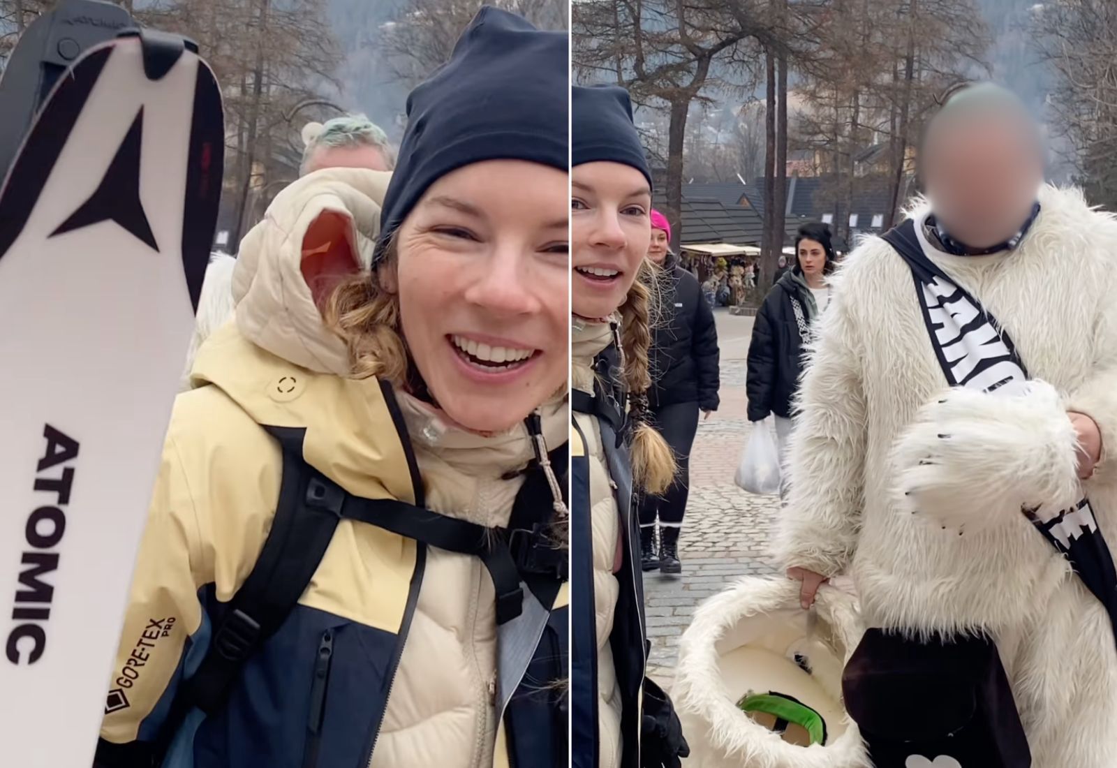 Chciała nagrać wideo w Zakopanem. Nagle przerwał jej biały miś