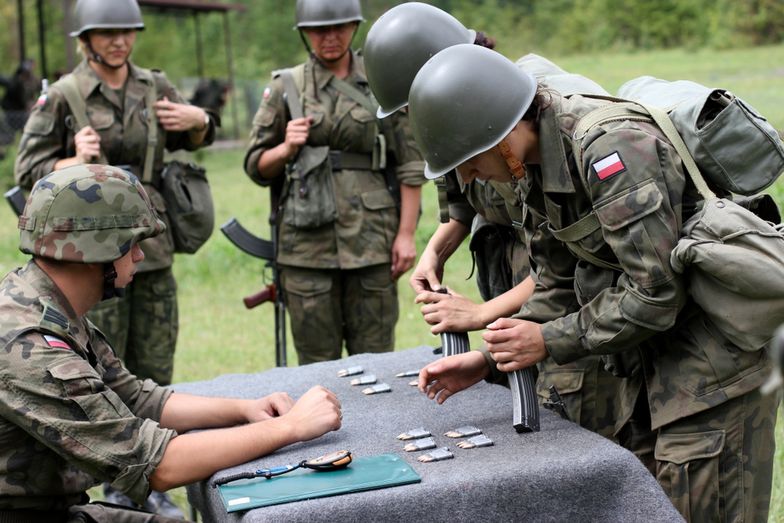 Ochotnicy z Narodowych Sił Rezerwowych podczas jednego ze szkoleń</br>