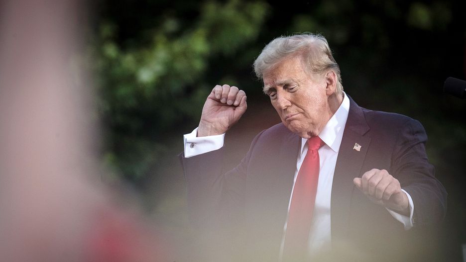 NEW YORK, NEW YORK - MAY 23: Donald Trump speaks at a campaign event at Crotona Park in the South Bronx on Thursday, May 23, 2024 in New York City. (Photo by Steven Ferdman/GC Images)