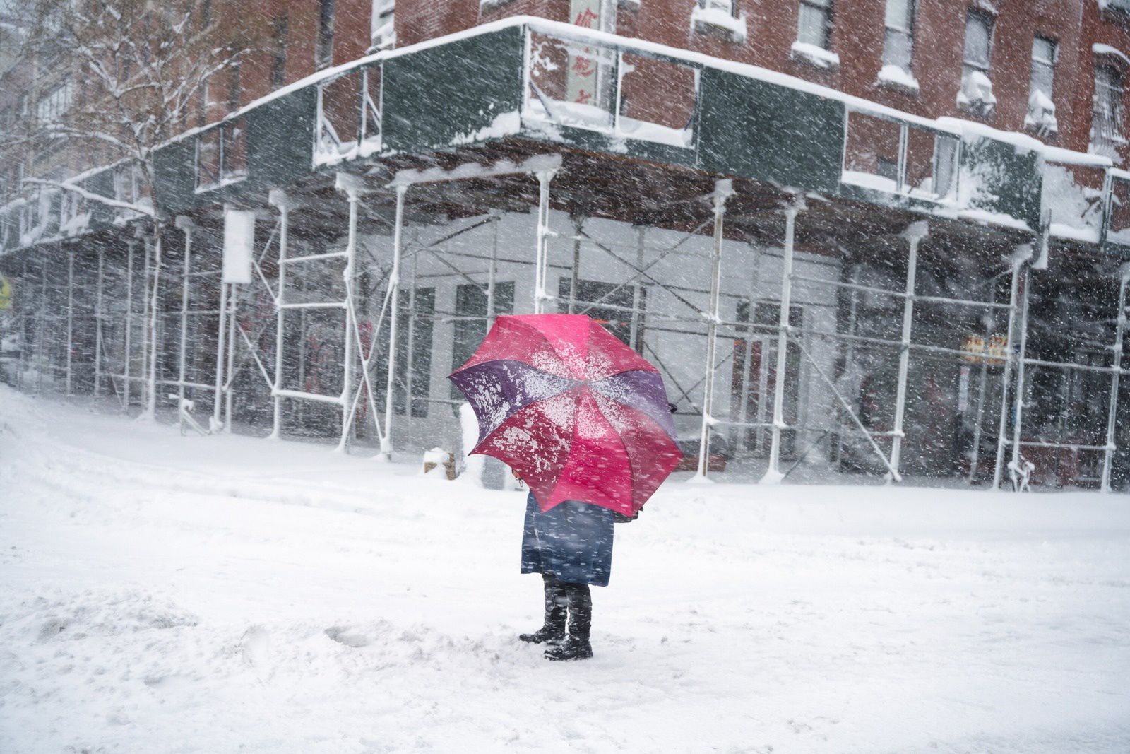 Śnieżyca w Nowym Jorku