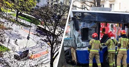 Tak wyglądał wypadek autobusu w Krakowie. Jest nagranie