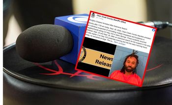Nietypowa sytuacja. Poszukiwany pojawił się za plecami reportera