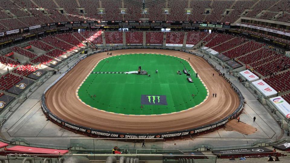 Tor ułożony na stadionie PGE Narodowy w Warszawie