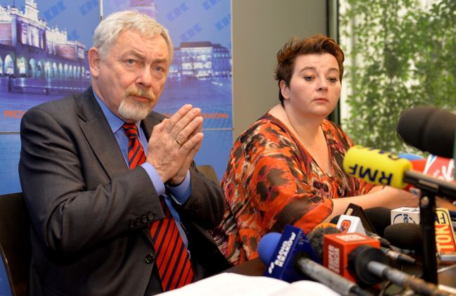 Prezydent Krakowa Jacek Majchrowski i przewodnicząca Komitetu ZIO Magdalena Sroka
