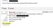 Steve Jobs: Synchronizacja przez Wi-Fi  nadejdzie „kiedyś”