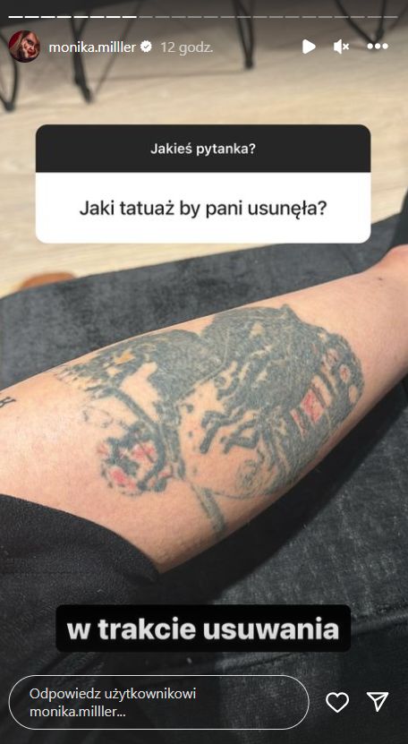Monika Miller żałuje, że zrobiła tatuaż (fot. InstaStories)