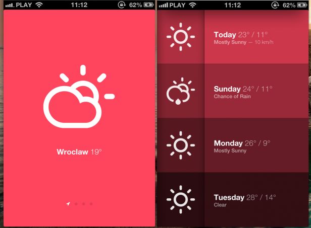 Sun - kolejny elegancki sposób na pogodę w iPhonie