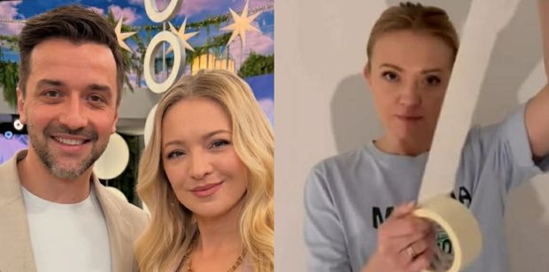 Barbara Kurdej‑Szatan z mężem chwycili za wałek i SAMI WYREMONTOWALI sypialnię. Fajnie wyszło? (FOTO)