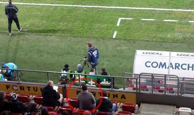 Robert Podoliński podczas meczu z Górnikiem Zabrze / fot. Justyna Kwiecień