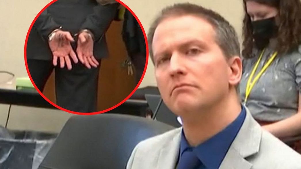 Derek Chauvin usłyszał wyrok w sprawie śmierci George'a Floyda. Gdy skazany policjant wychodził z sali rozpraw, kamery uchwyciły napis na jego ręku.
