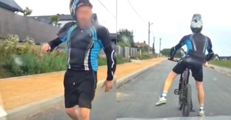 Krewki rowerzysta na drodze. Zajeżdżał drogę i groził kierowcy