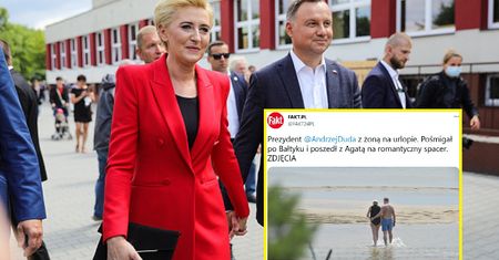 Andrzej Duda z żoną na urlopie w Juracie. Romantyczne chwile nad Bałtykiem