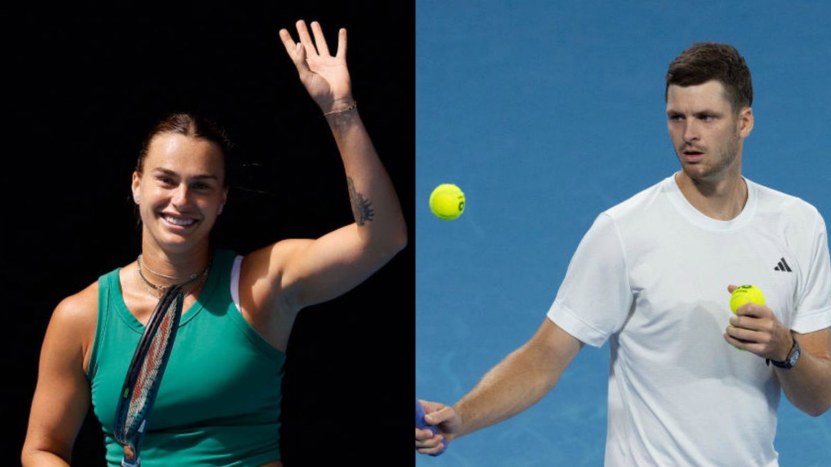 Getty Images / Daniel Pockett / Steve Christo - Corbis/Corbis / Na zdjęciu: Aryna Sabalenka i Hubert Hurkacz