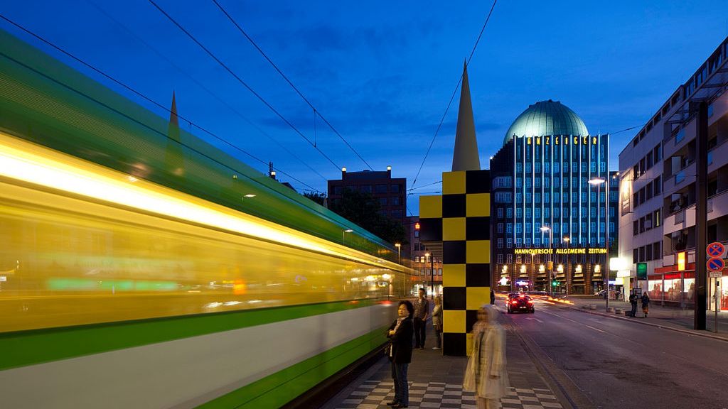 Ulice Hanoweru po zmroku