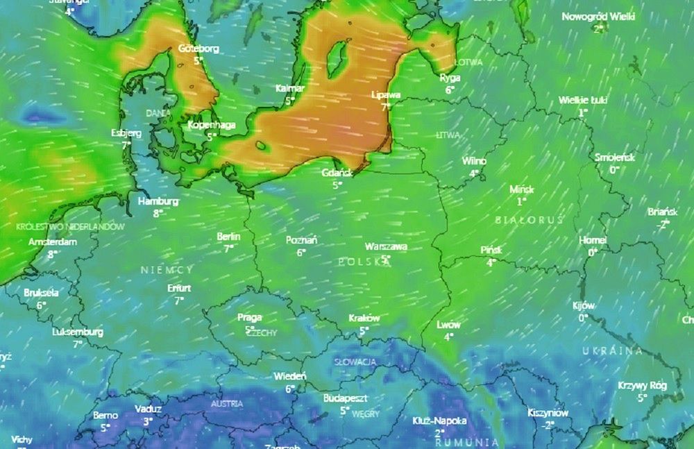 Pogoda. Prognoza zagrożeń IMGW. Silny wiatr i deszcz ze śniegiem