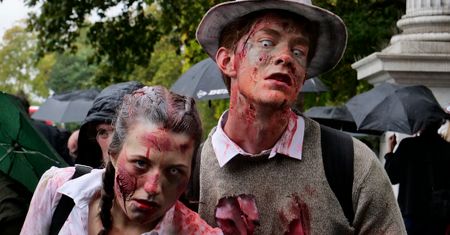 Uwolnij swoją kreatywność! Tysiące zombie ożywają na ulicach Mexico City.