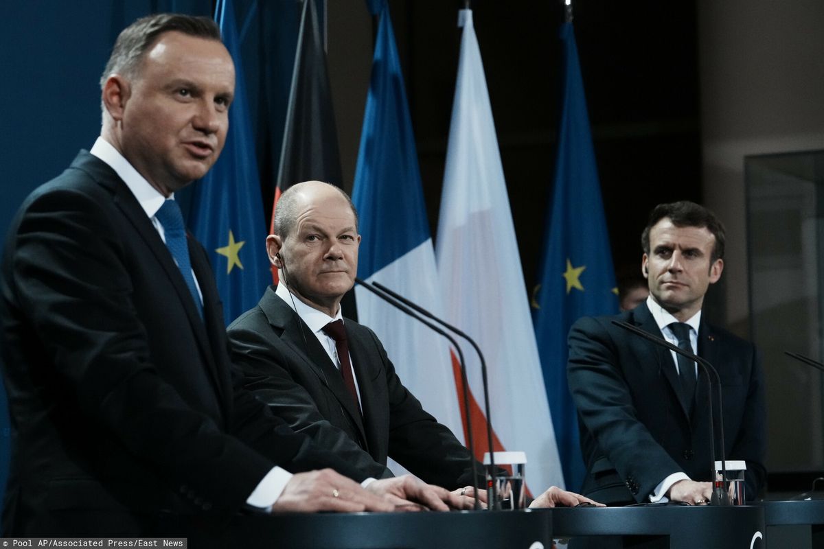 Duda, Macron i Scholz na spotkaniu Trójkąta Weimarskiego
