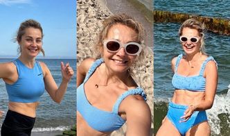 43-letnia Małgorzata Socha pluska się w morzu i eksponuje imponujący SZEŚCIOPAK. Forma życia? (ZDJĘCIA)