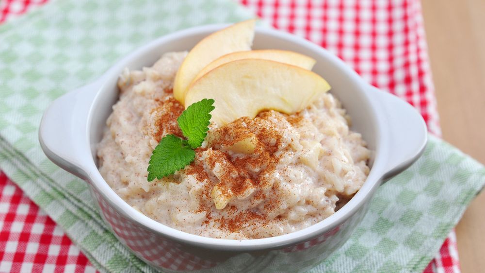 Ryż na mleku w proszku przygotowany z mlekiem o zawartości tłuszczu 2%