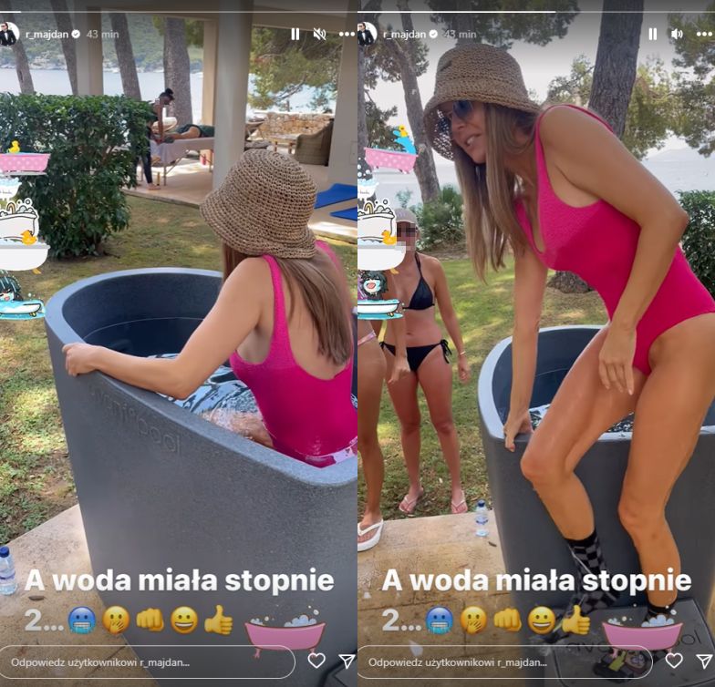 Małgorzata Rozenek zażywa lodowatej kąpieli