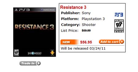 Resistance 3 już prawie w sklepach