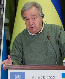 "Pocztówka z Moskwy?". Atak na Kijów rakietami w trakcie wizyty szefa ONZ