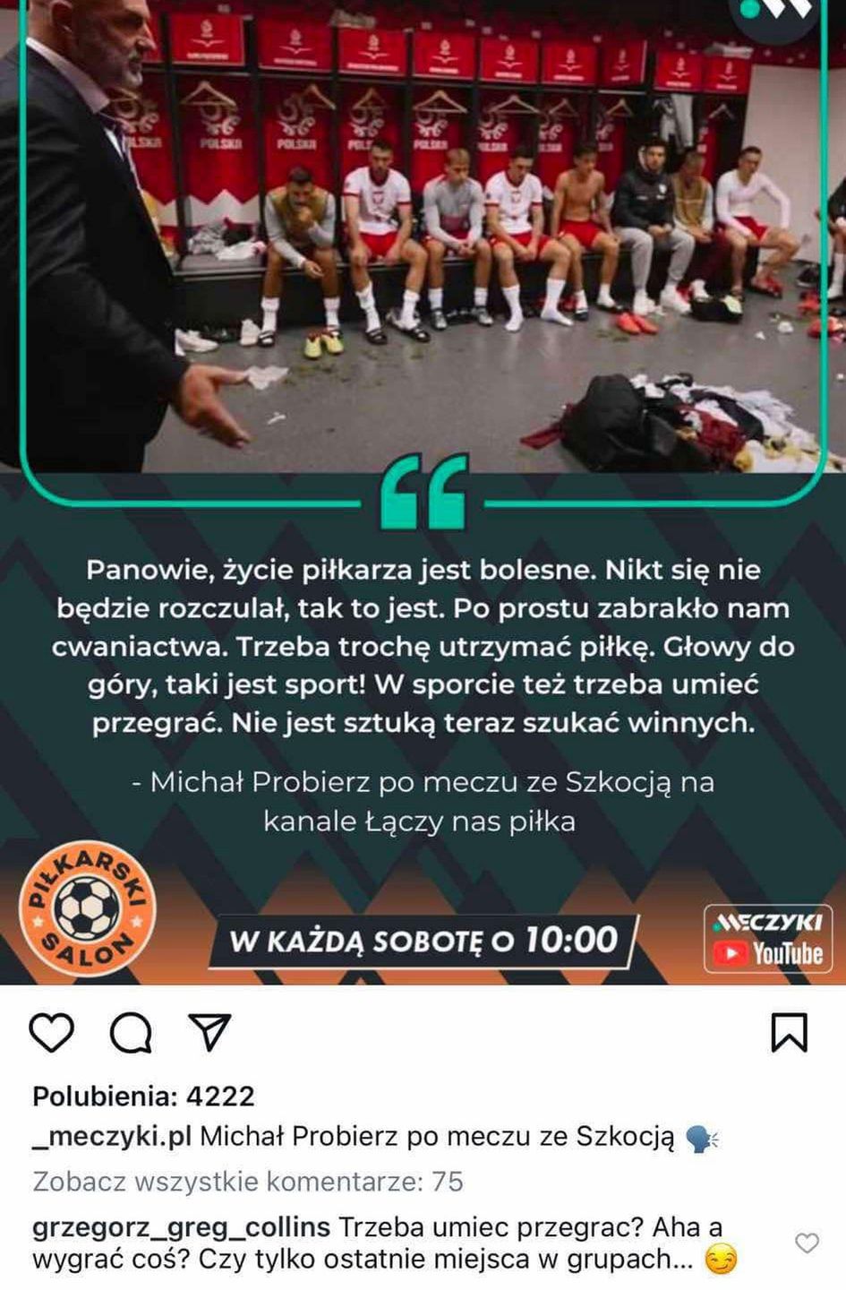 Grzegorz Collins uderza w Michała Probierza i jego drużynę