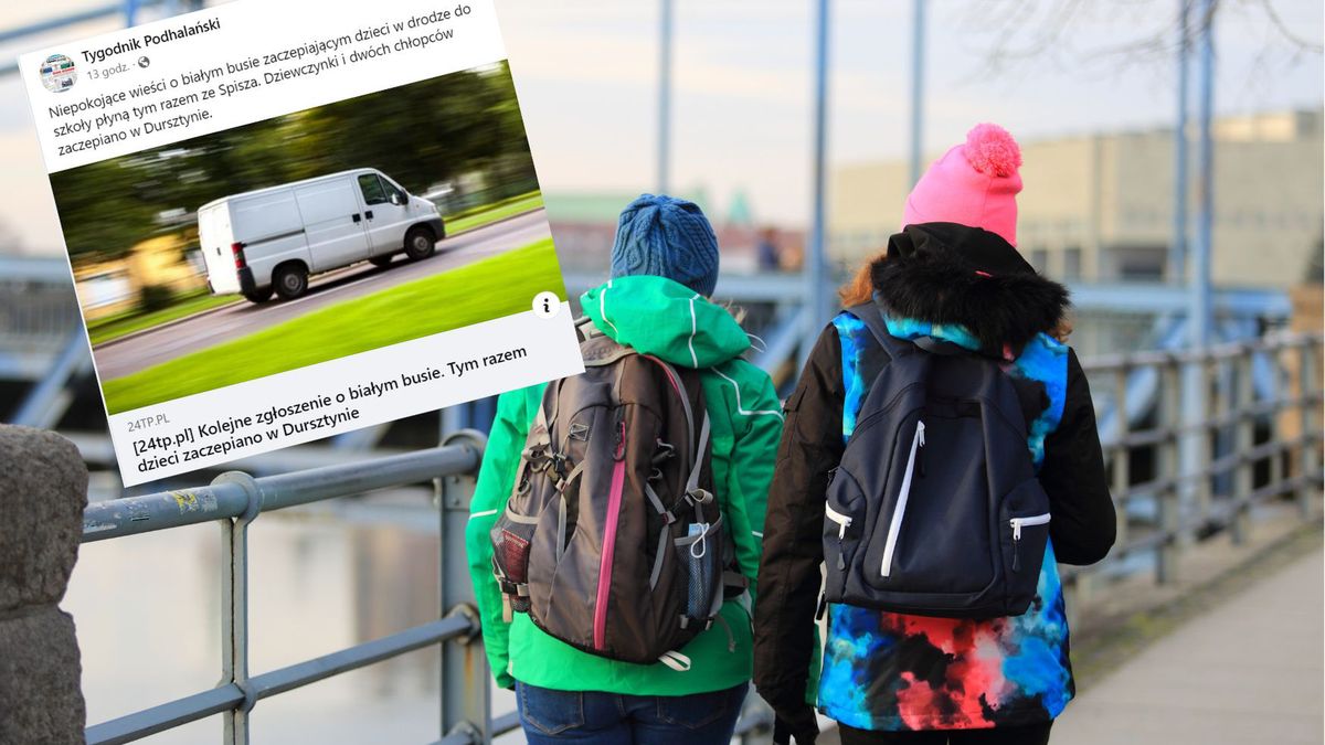 Biały bus postrachem dzieci/ zdjęcie ilustracyjne