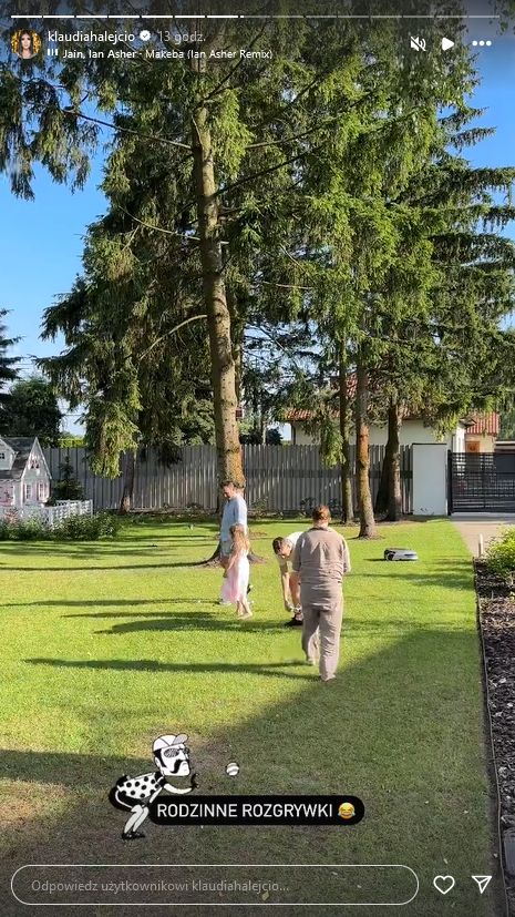 Klaudia Halejcio chwali się ogrodem z basenem