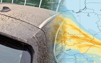 Pojawił się nad Tatrami. Żółty nalot na śniegu i samochodach