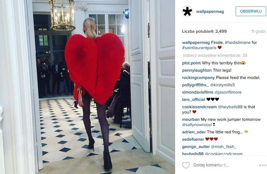 Kolekcja Saint Laurent jesień-zima 2016/2017 (fot. Instagram)