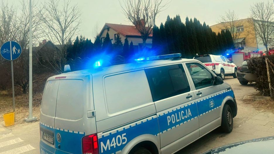 Wypadek przed szkołą w Augustowie