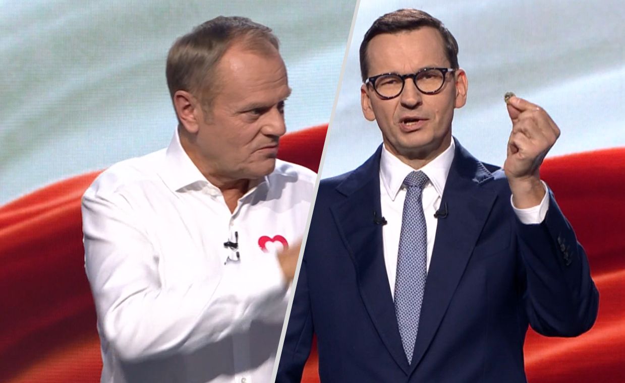 Premier wyciąga 2 zł, Tusk mówi: "Pinokio"