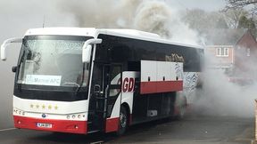 Piłkarze uciekali w popłochu. Ich autobus nagle stanął w płomieniach